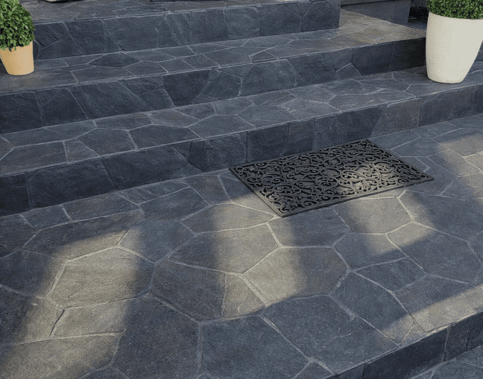 Liuskekivi Verkotettu musta liuske